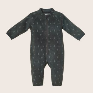 Rise Little Earthling Microfleece Romper - Deep Forest / 0-6m
