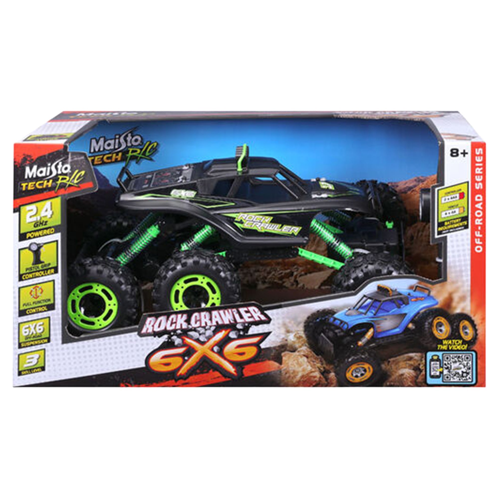 Maisto Tech R/C - Rock Crawler 6X6 RC (2.4GHZ) Toy