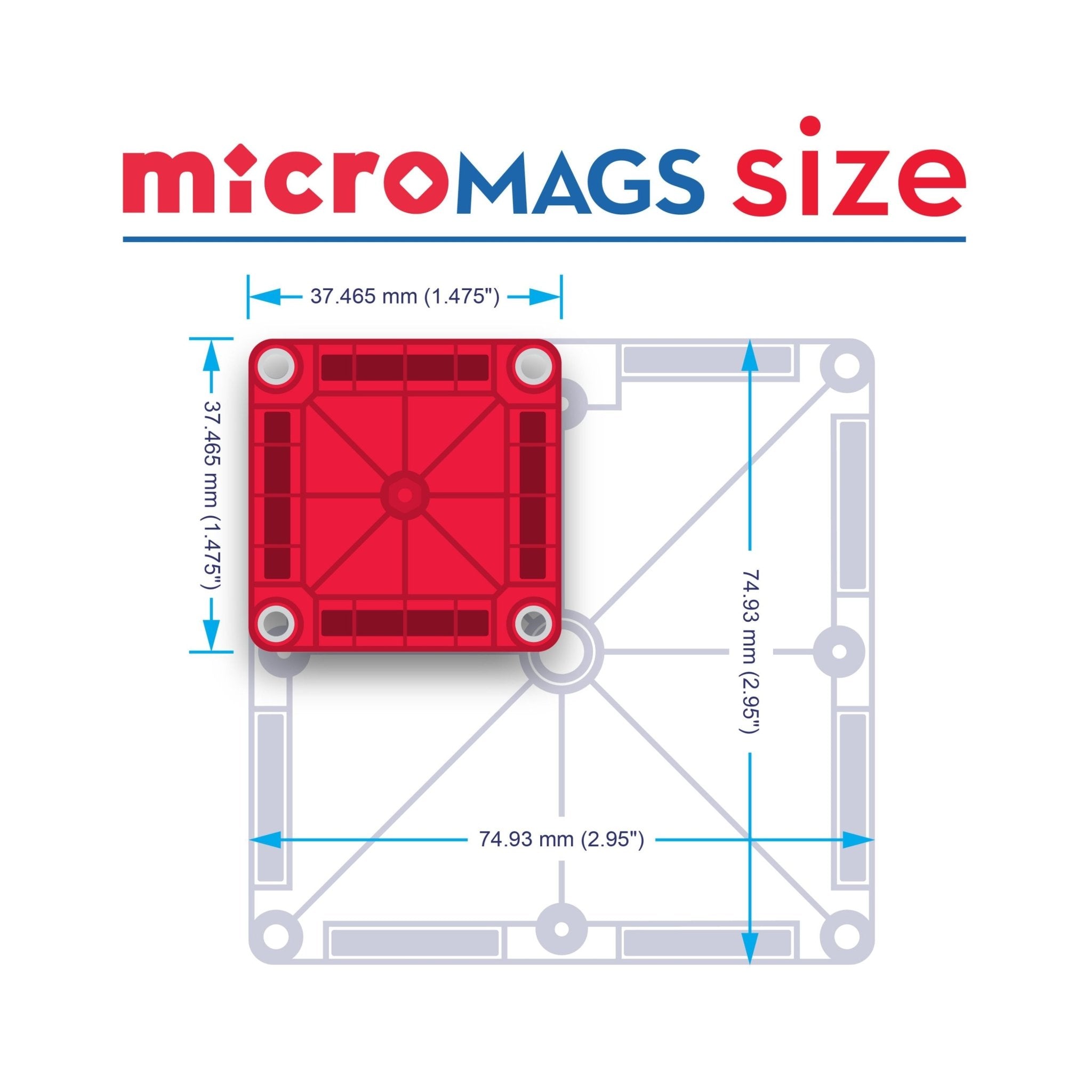 MAGNA-TILES® microMAGS LEARN Numbers 56-Piece Toy - Image 5