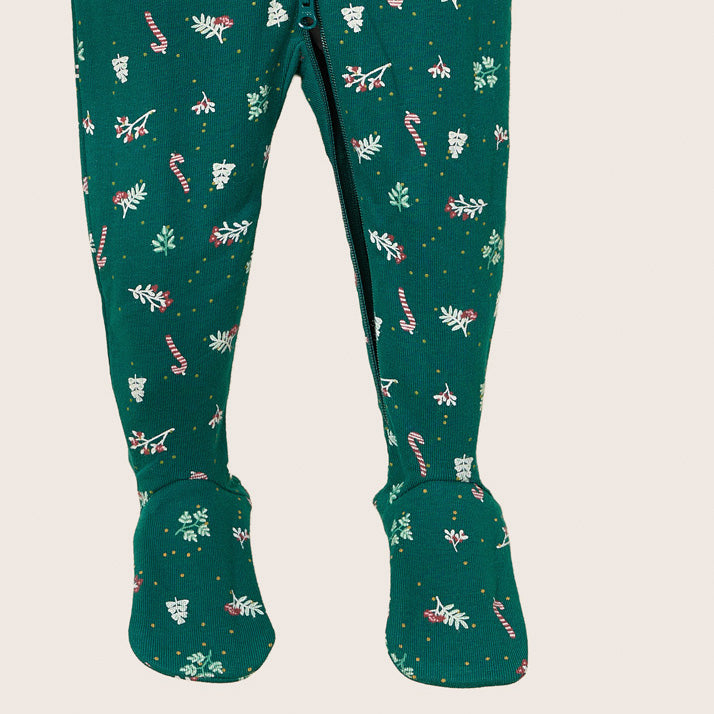rise little earthling Holiday Sleeper BUHSL00 - Dark Green / 3-6m - Image 3