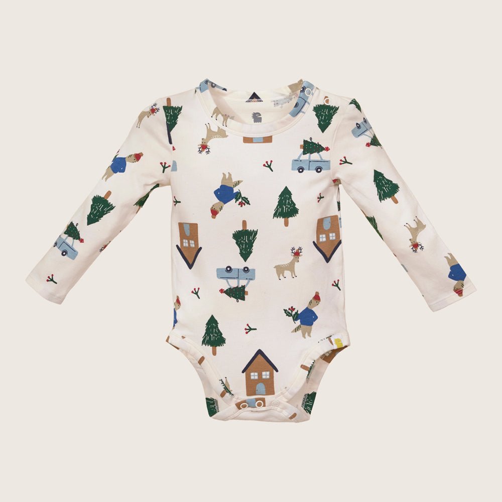 rise little earthling LS Graphic Bodysuit BUHON00 - Tapioca / 0-3m - Image 9