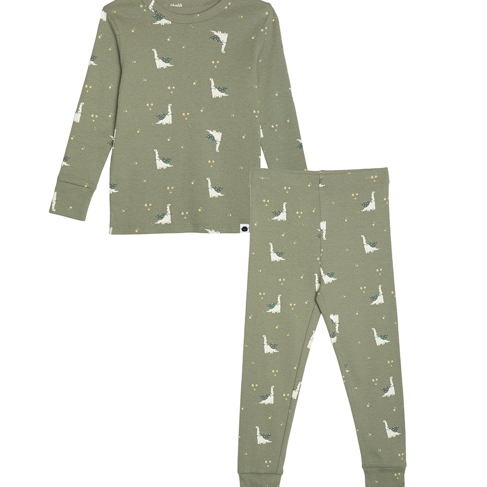 rise little earthling Long Sleeve 2 Piece Sleep Set TGFSL00 - Green Dino / 18-24M - Image 15