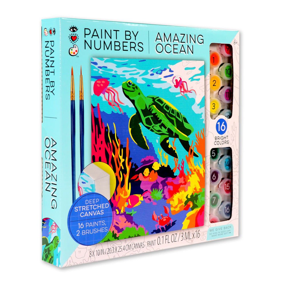 Bright Stripes iHeartArt Paint By Numbers- Amazing Ocean Brush - Image 2