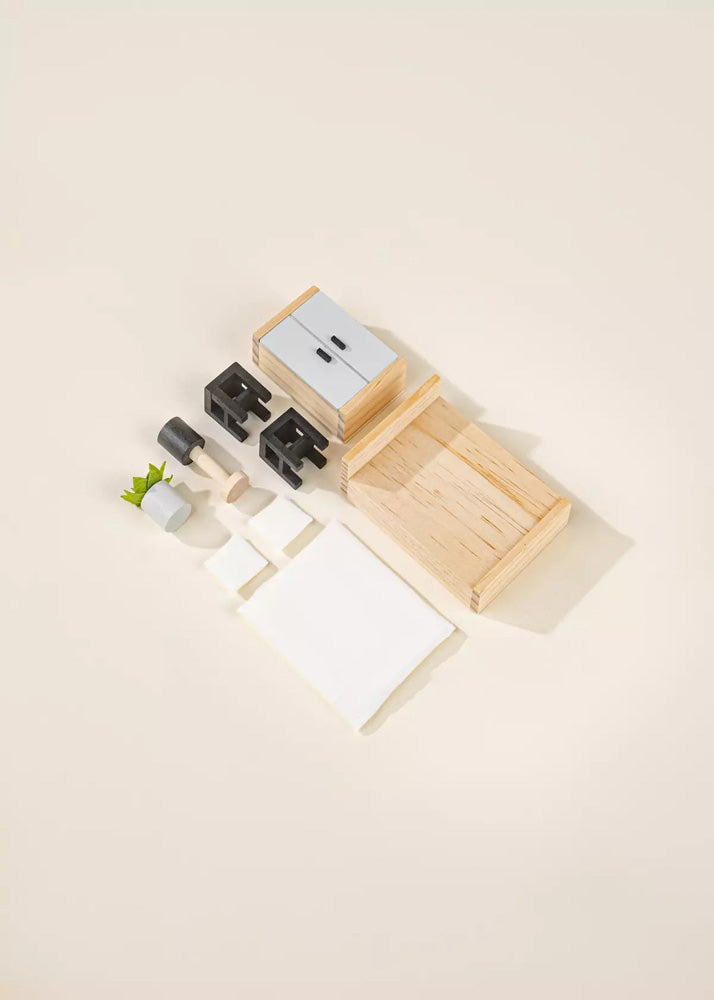 Coco Village Wooden Doll House Master Bedroom Furniture (9 pcs) Soap - Image 16