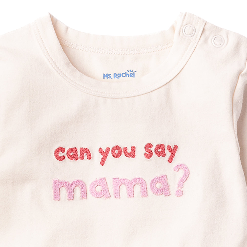 Ms.Rachel Long Sleeve Bodysuit - White/Red / 18-24m - Image 3