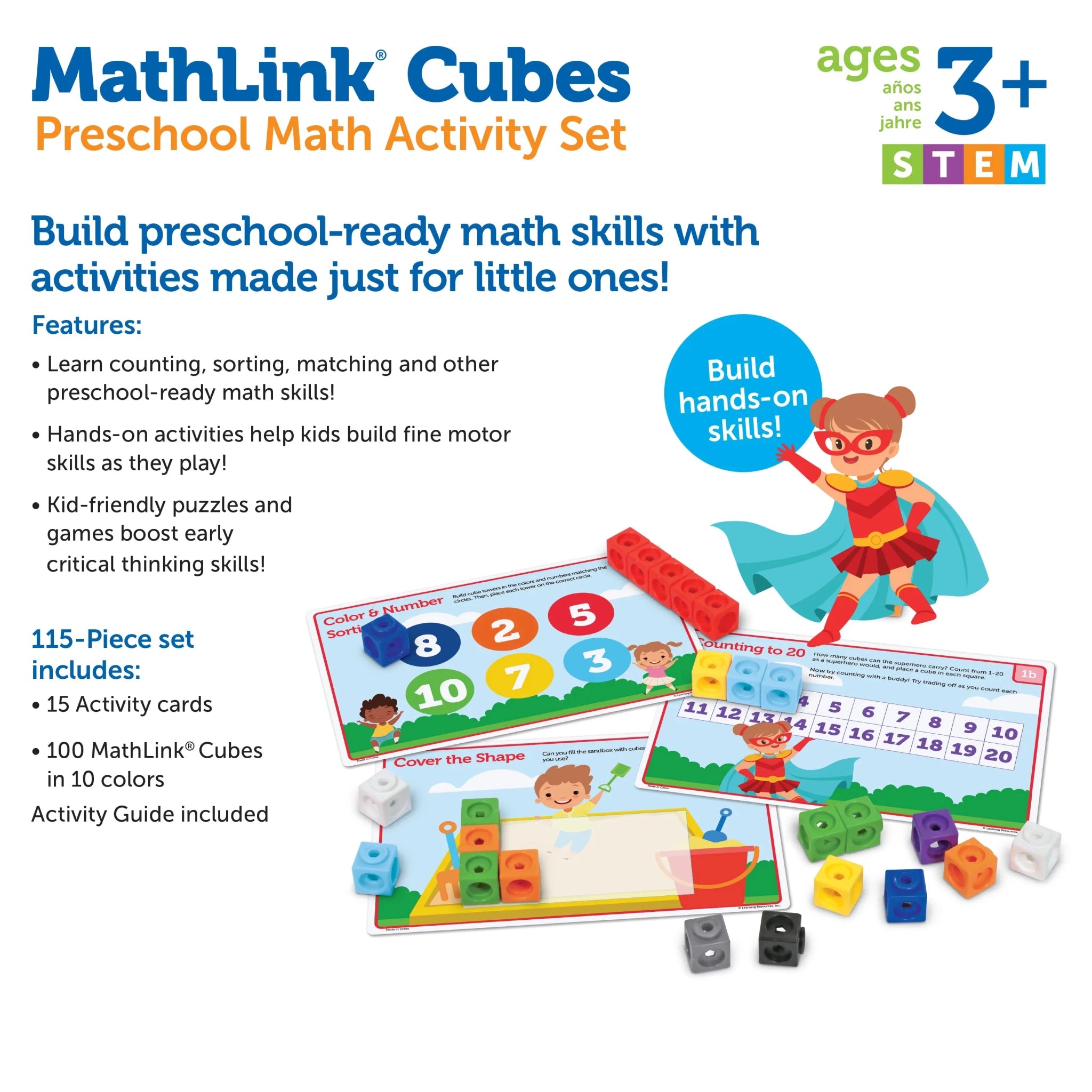 Learning Resources Mathlink® Cubes Preschool Math Activity Set Puzzle - Image 5
