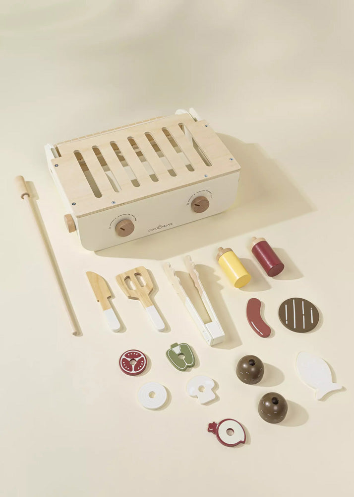 Coco Village Wooden Barbecue Playset and Accessories Toy - Image 3