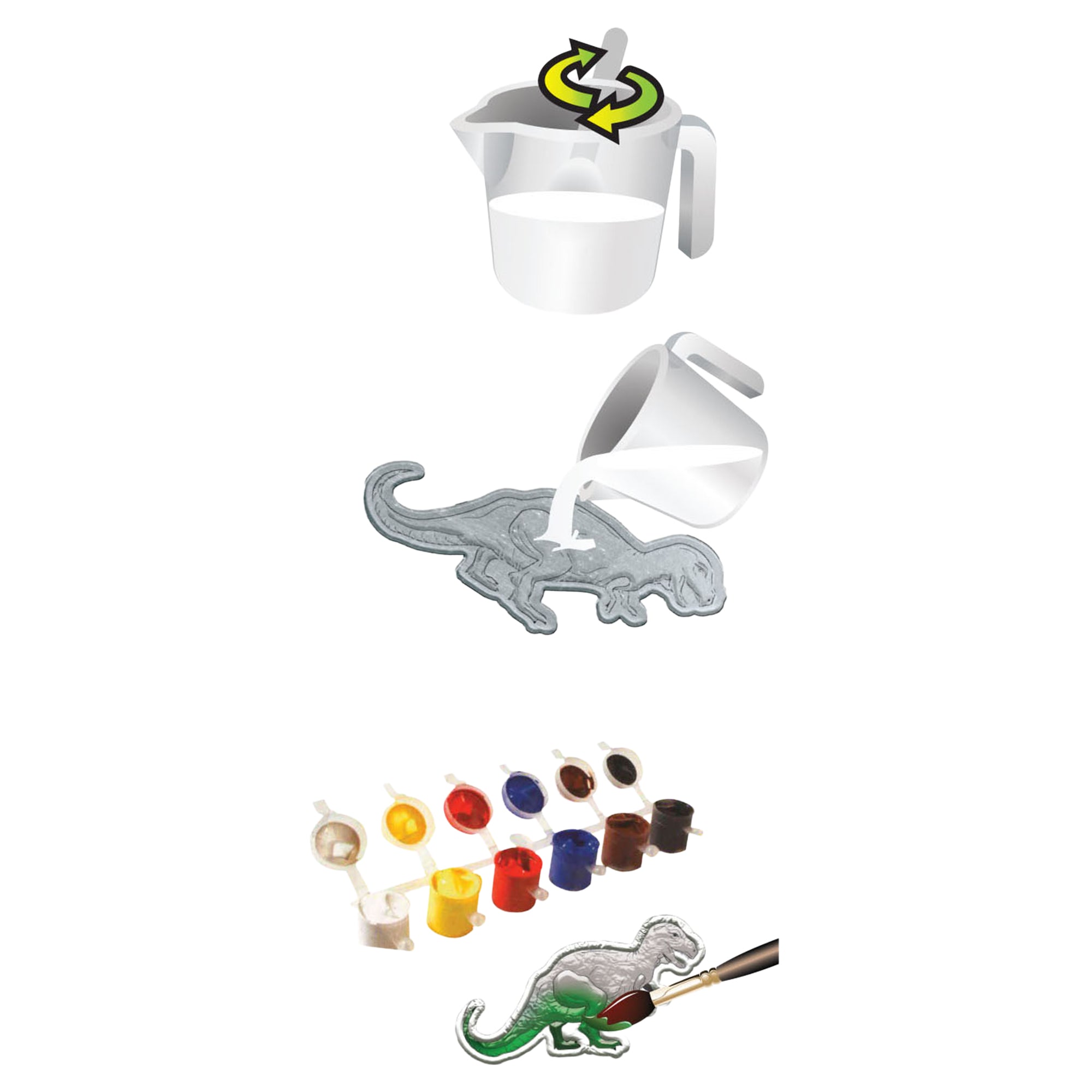 Creative Kids Master Caster Cast and Paint Dinosaurs Tray - Image 3