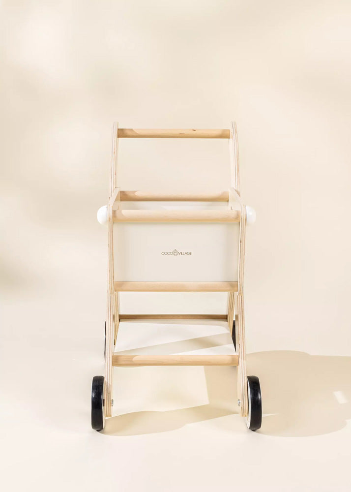 Coco Village Wooden Shopping Cart Basket - Image 5