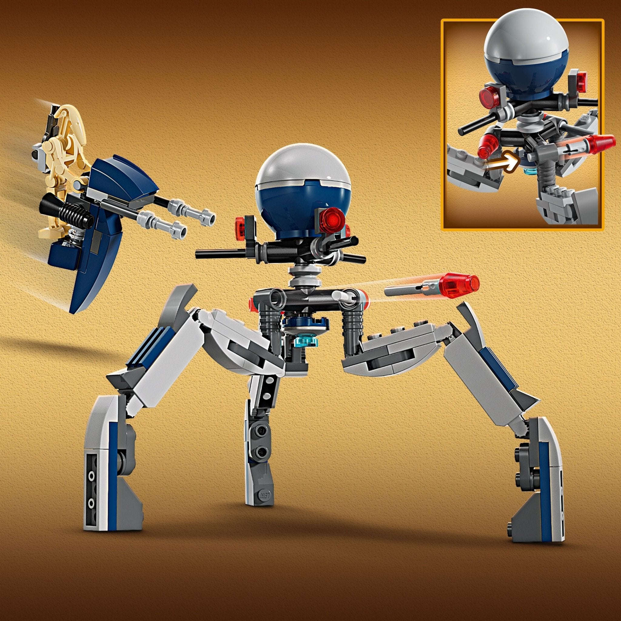 LEGO® Star WarsTM Clone TrooperTM & Battle DroidTM Battle Pack 75372 Bike - Image 8