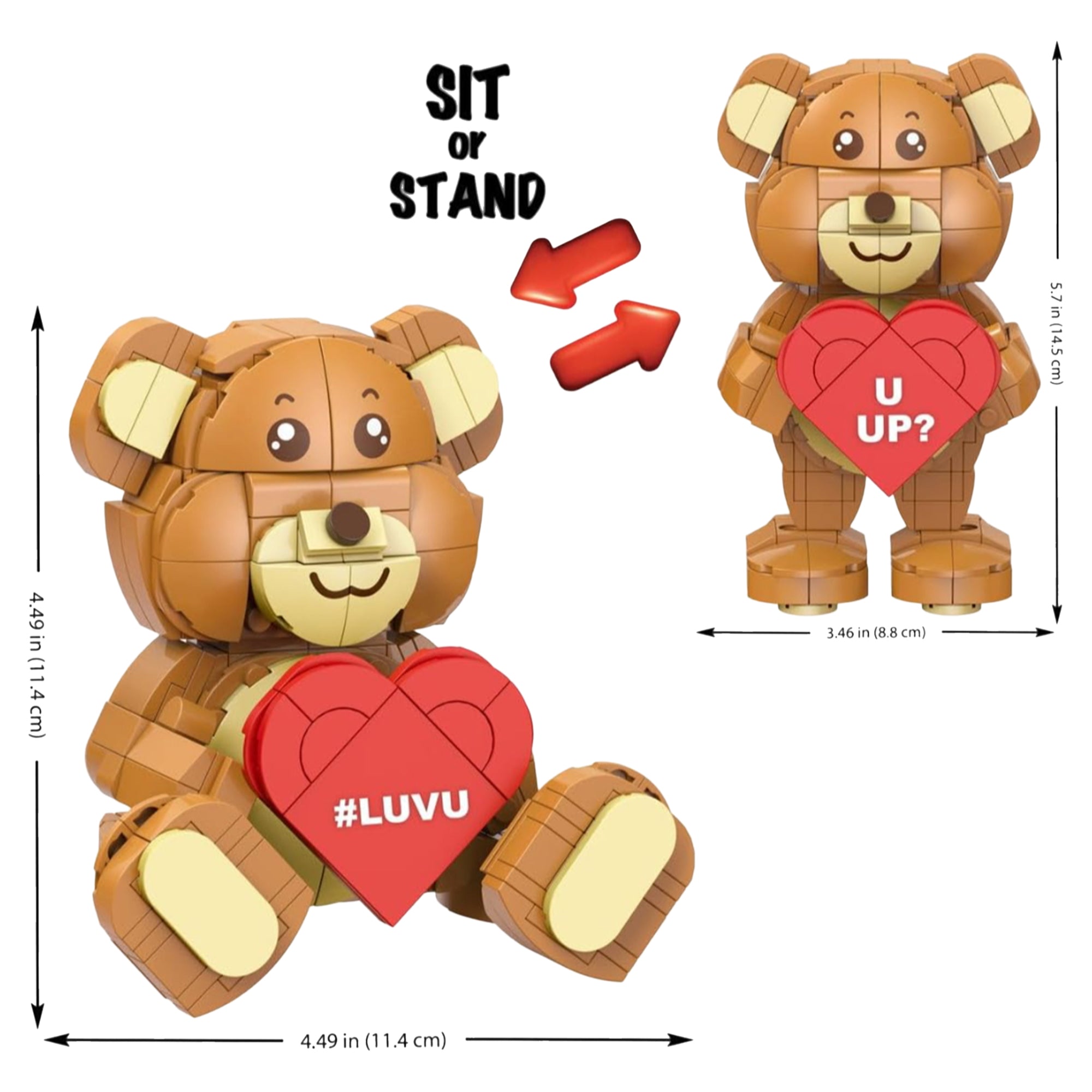 Brick Craft Bricktanicals For Brick Lovers Teddy Bear - 354 Pieces Toy - Image 3