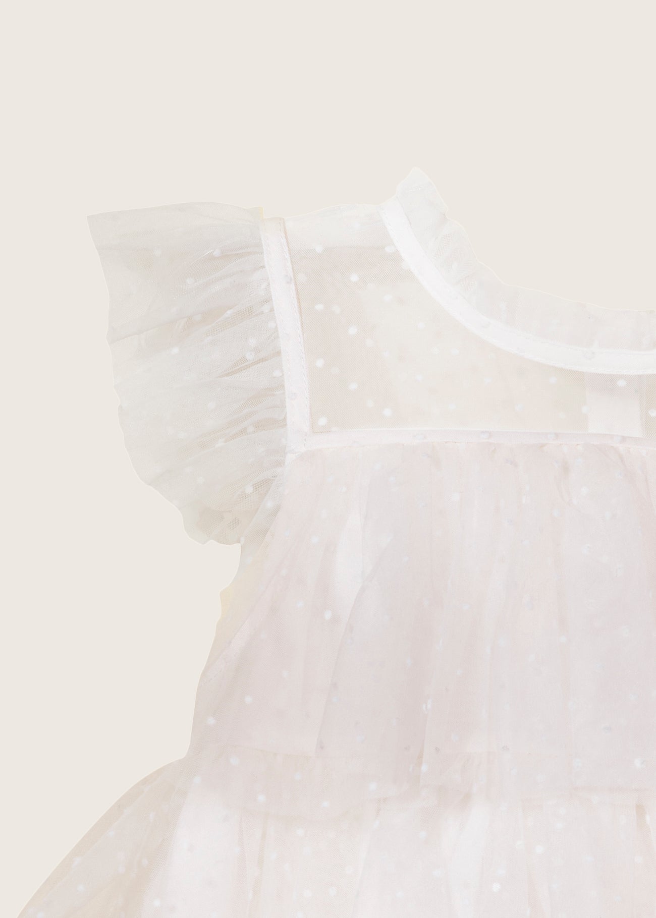 rise little earthling Tiered Dress TGHDR48 - White / 18-24m - Image 2