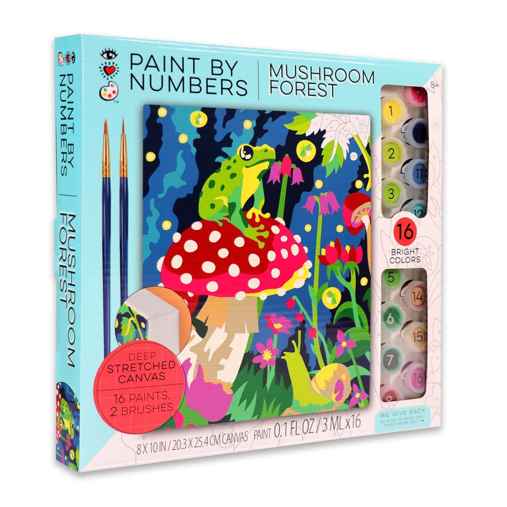 Bright Stripes iHeartArt Paint By Numbers- Mushroom Forest Brush - Image 3