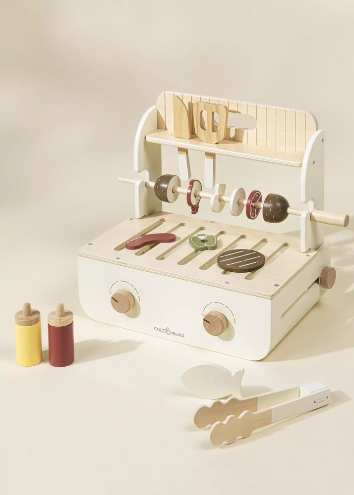 Coco Village Wooden Barbecue Playset and Accessories Toy