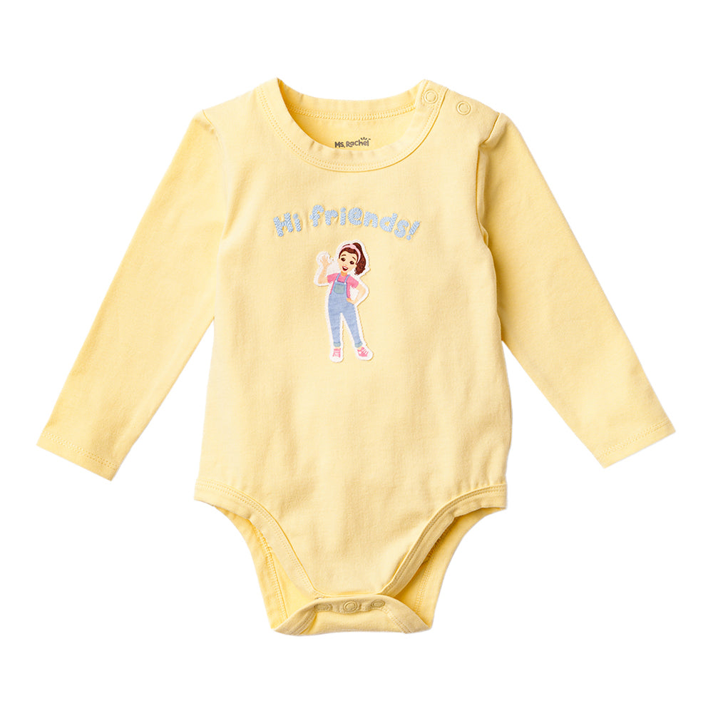 Ms.Rachel Long Sleeve Bodysuit - White/Red / 18-24m - Image 7