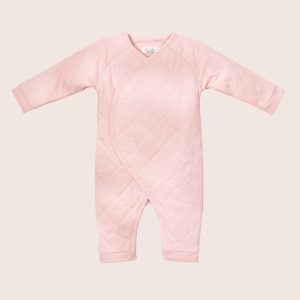 rise little earthling Quilted Wrap Romper - Green / 6-9m