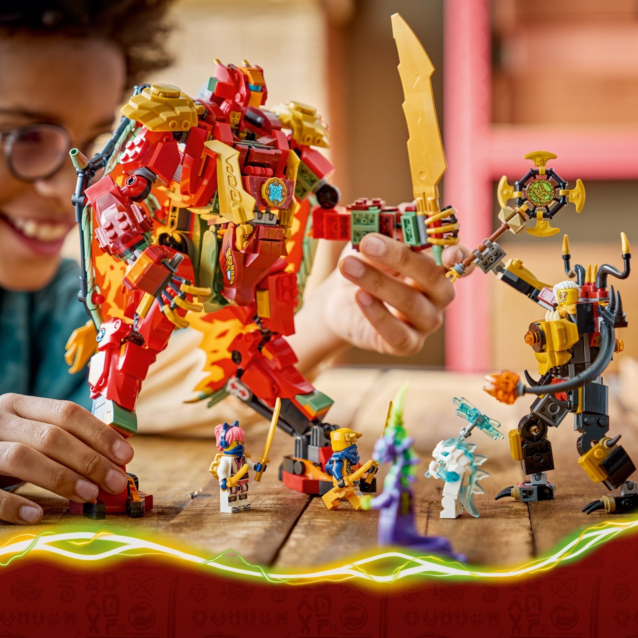 LEGO® NINJAGO Wyldfyre's Transforming Dragon Mech 71868 Toy - Image 5