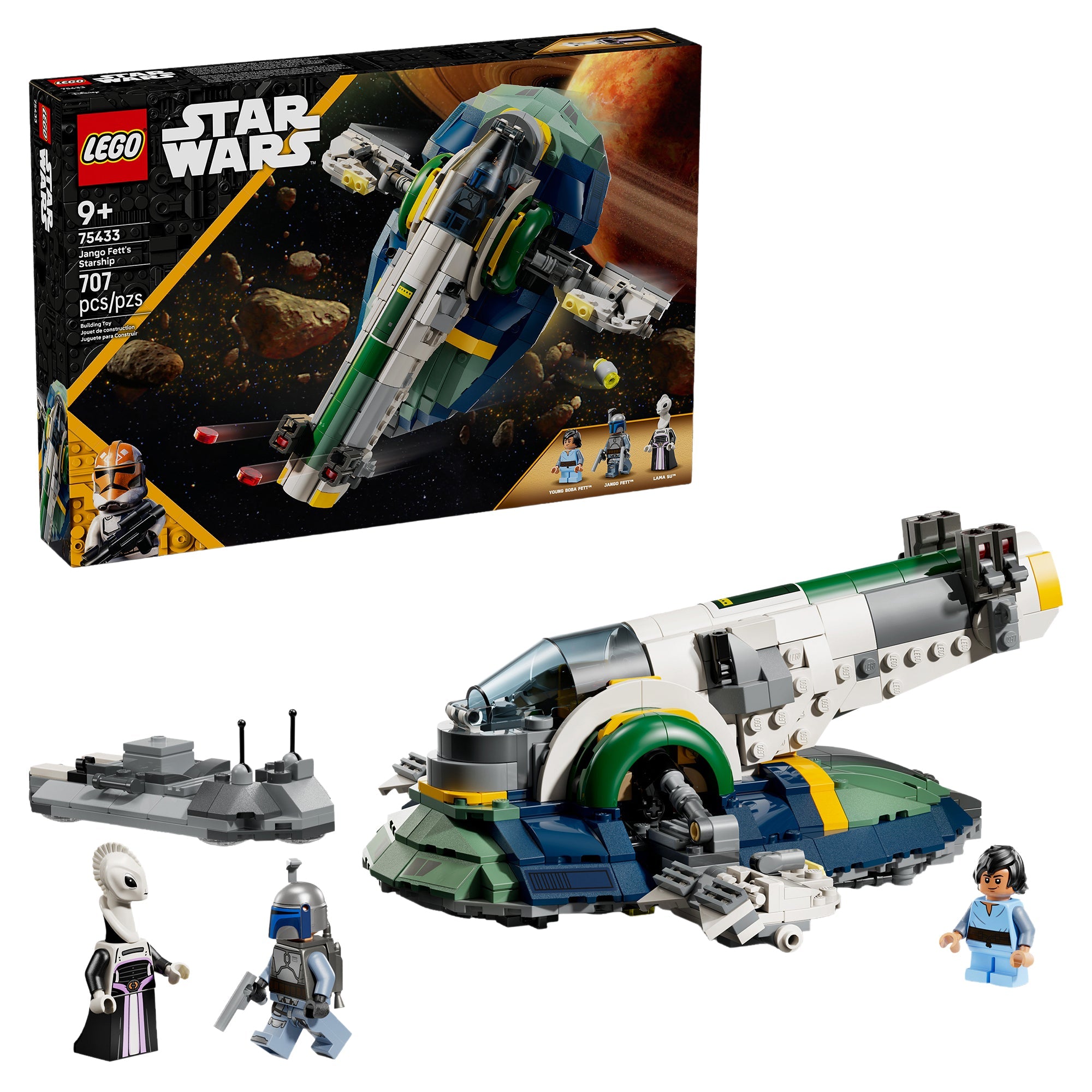 LEGO® Star Wars: Attack of the ClonesTM Jango Fett’s Starship Set 75433 Toy - Image 2