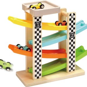 Top Bright Motor & Senses Wooden Ramp Racer with Mini Cars Support