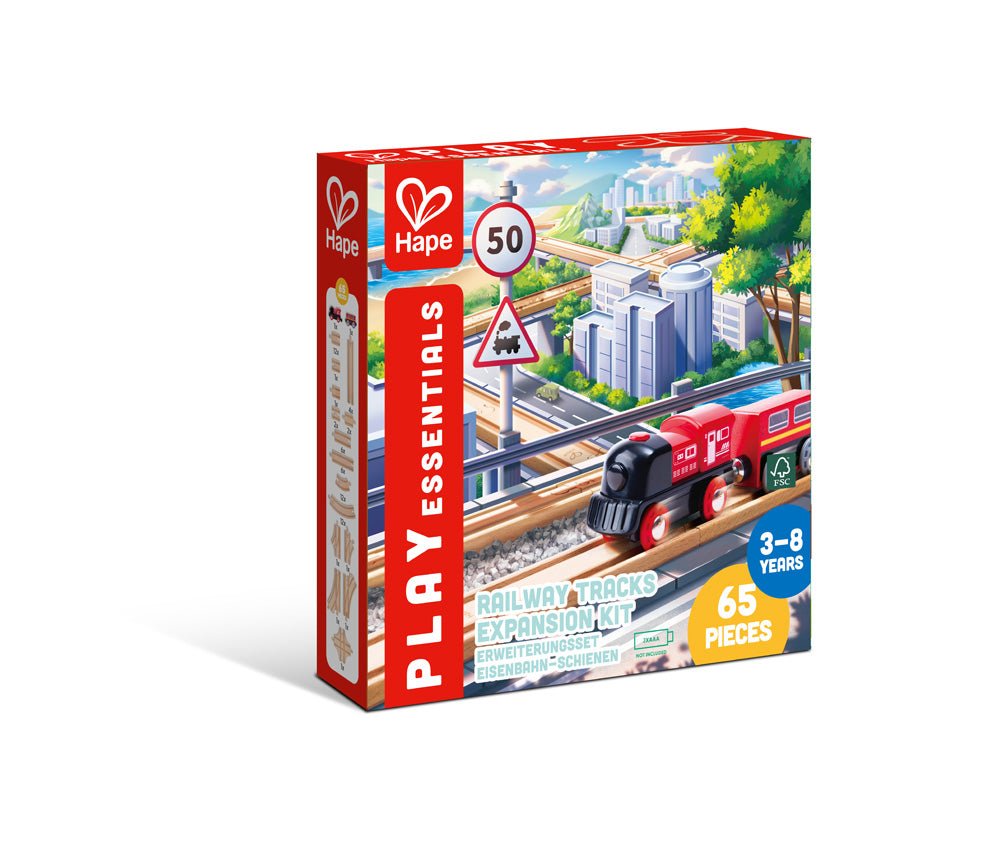 Hape 65 PC Railway & Expansion Set Toy - Image 5