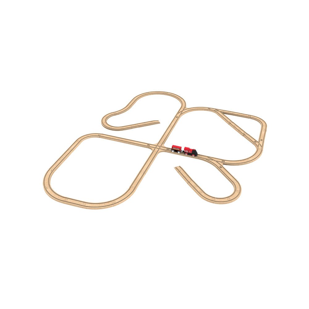 Hape 65 PC Railway & Expansion Set Toy - Image 2