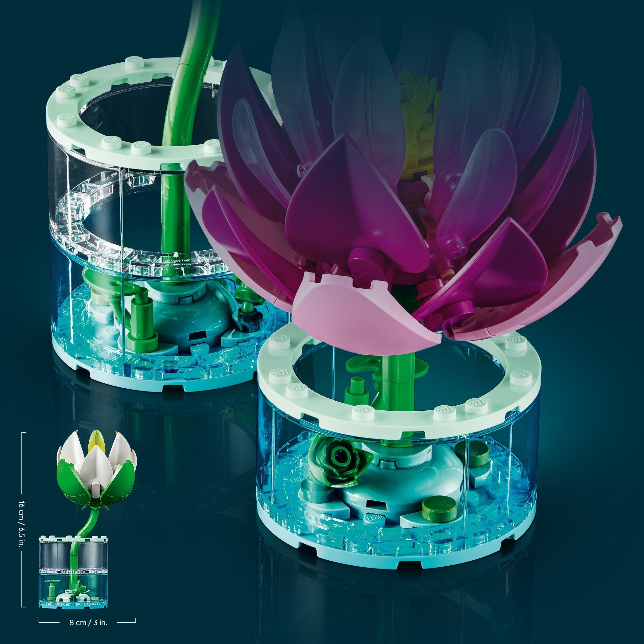 LEGO® Botanicals Water Lilies Building Toy 11511 Vase - Image 4