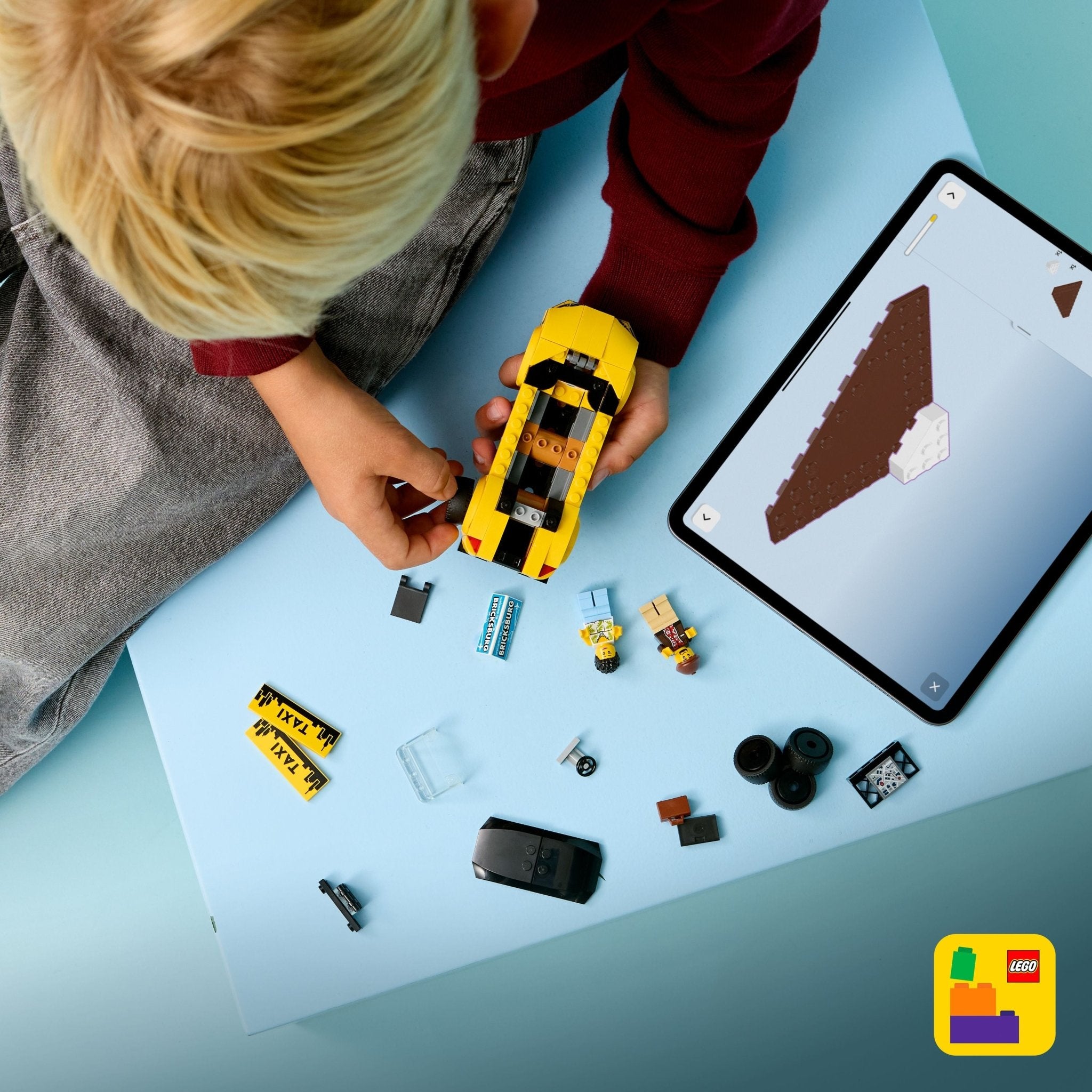 LEGO® City LEGO® Yellow Taxi 60487 Toy - Image 6