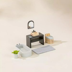 Coco Village Wooden Doll House Bathroom Furniture (6pcs) Soap