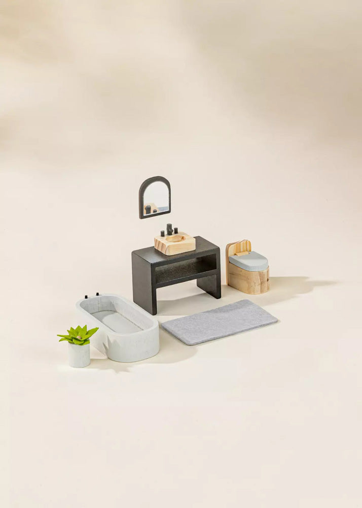 Coco Village Wooden Doll House Bathroom Furniture (6pcs) Soap