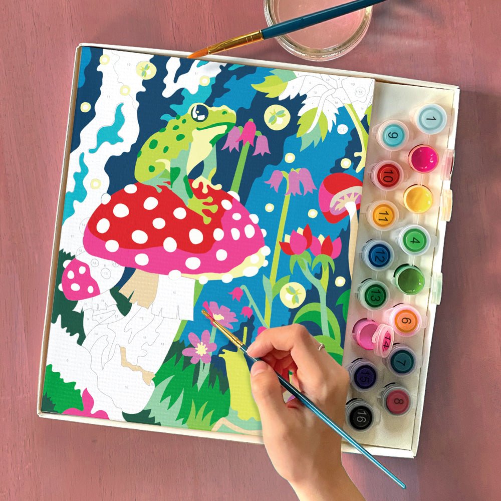 Bright Stripes iHeartArt Paint By Numbers- Mushroom Forest Brush - Image 2