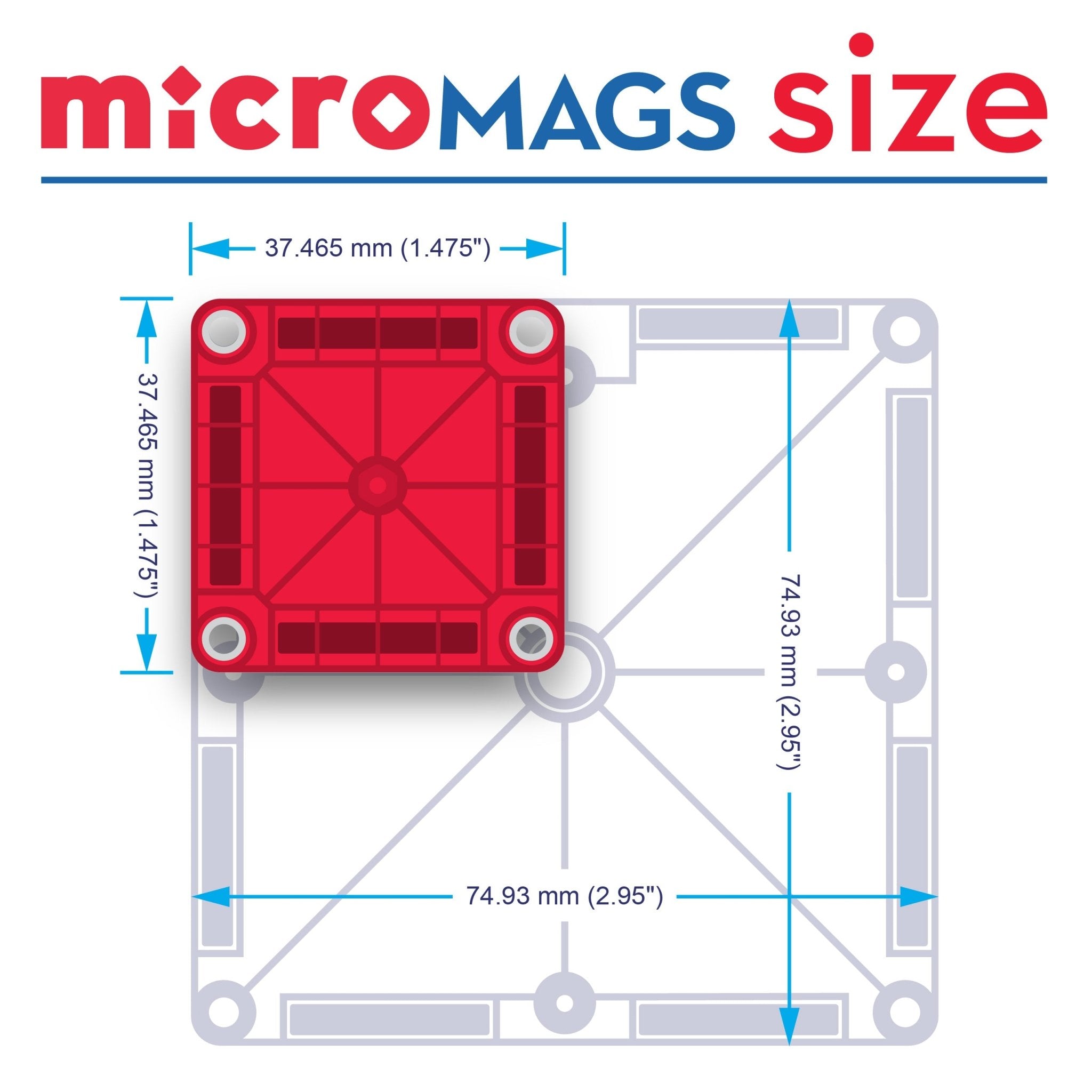 MAGNA-TILES® microMAGS LEARN Letters 56-Piece Toy - Image 7
