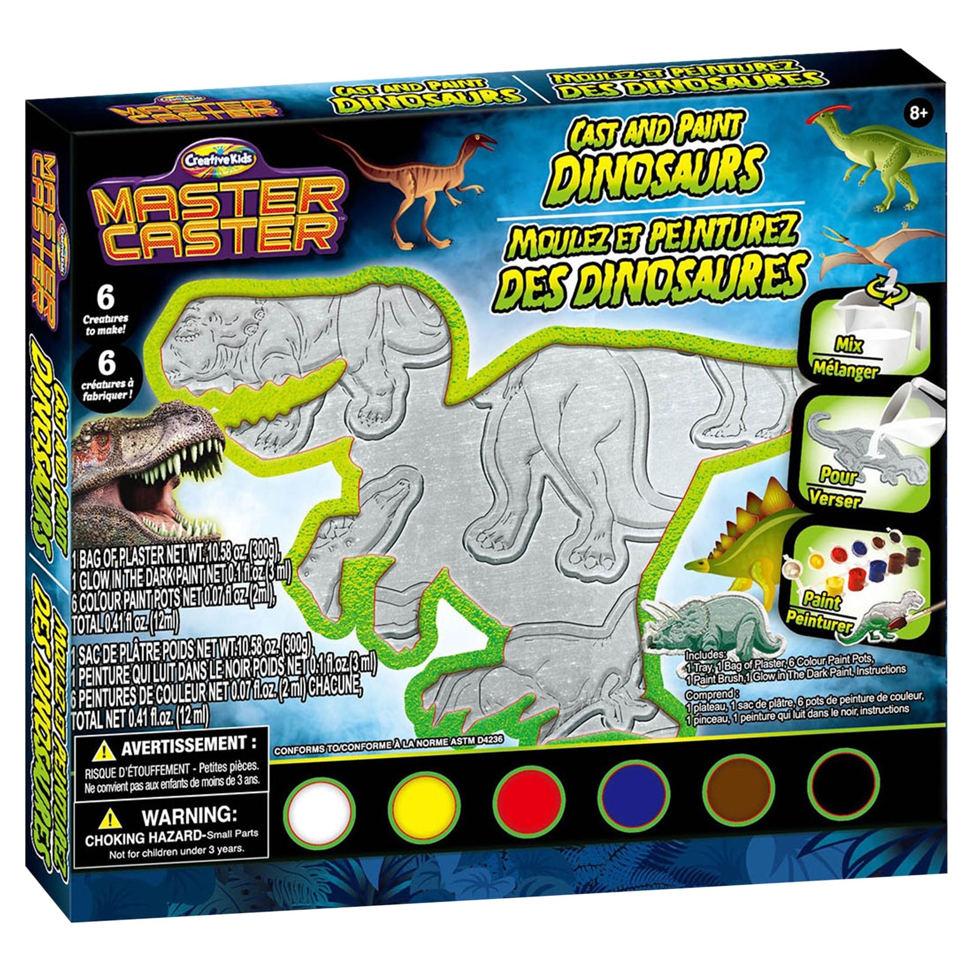 Creative Kids Master Caster Cast and Paint Dinosaurs Tray