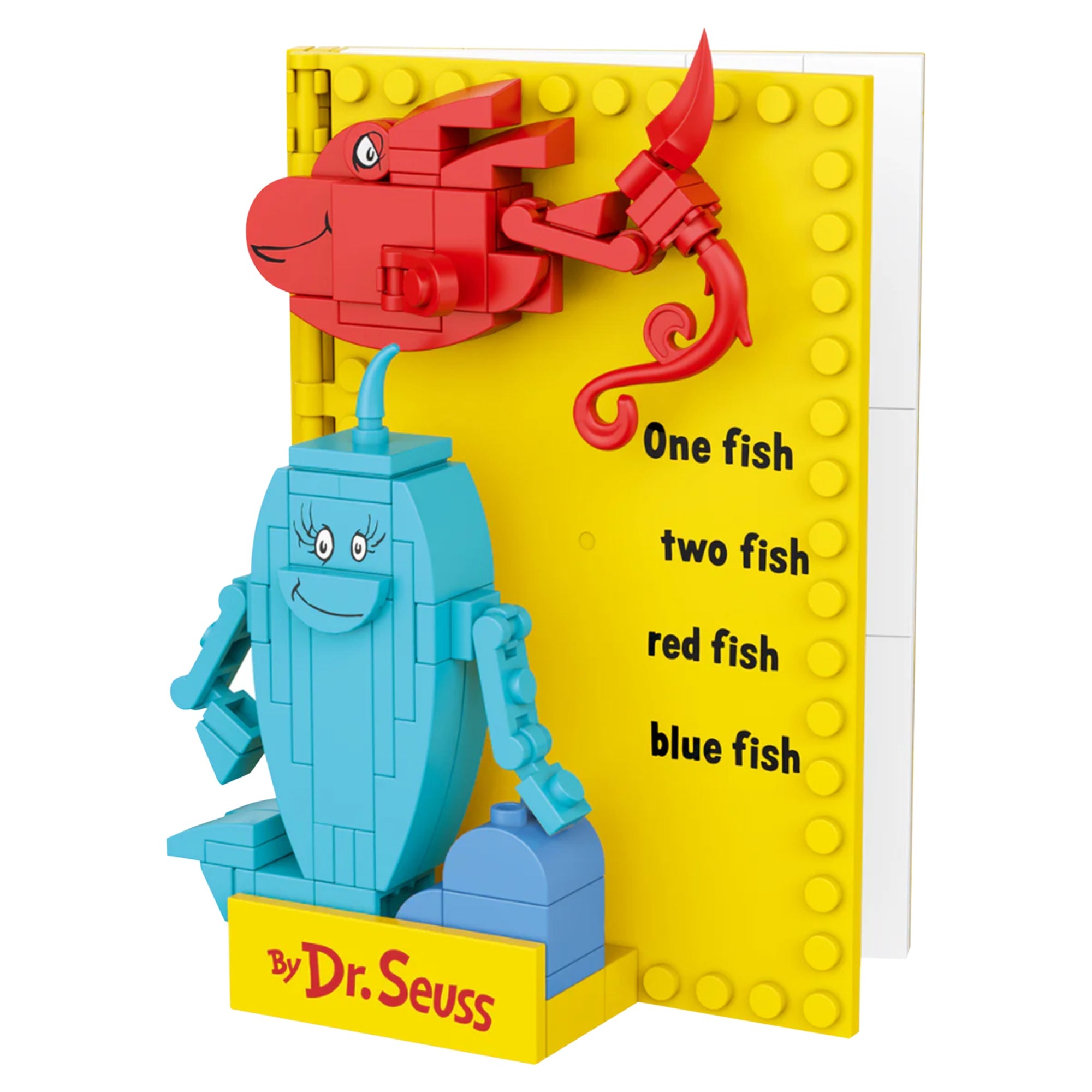 Brick Craft Dr. Suess Build-A-Books: One Fish, Two Fish - 106 Pieces Toy - Image 4