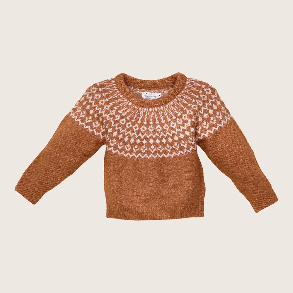 rise little earthling Fairisle Sweater BUHSW08 - Red / 18-24m - Image 4
