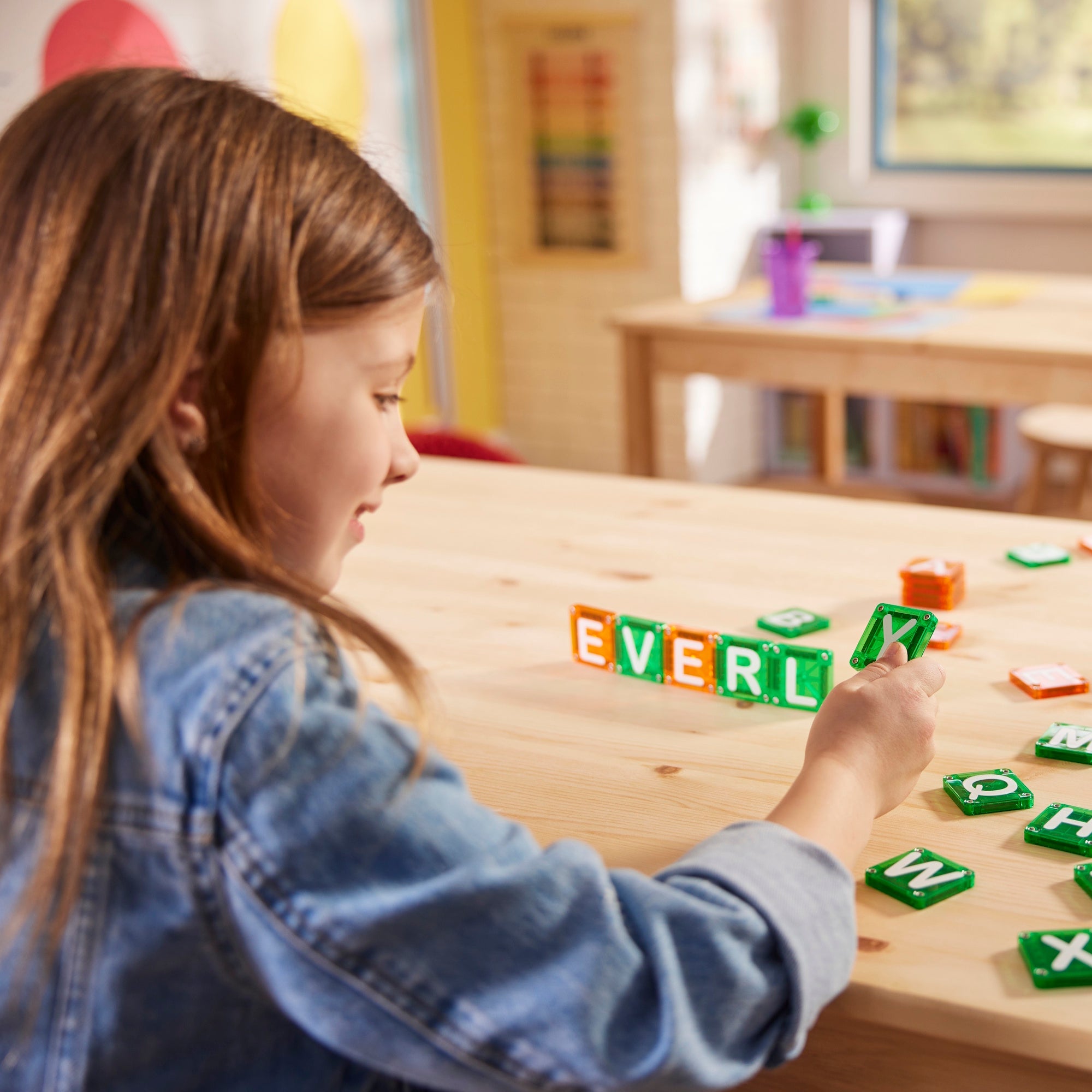 MAGNA-TILES® microMAGS LEARN Letters 56-Piece Toy - Image 2