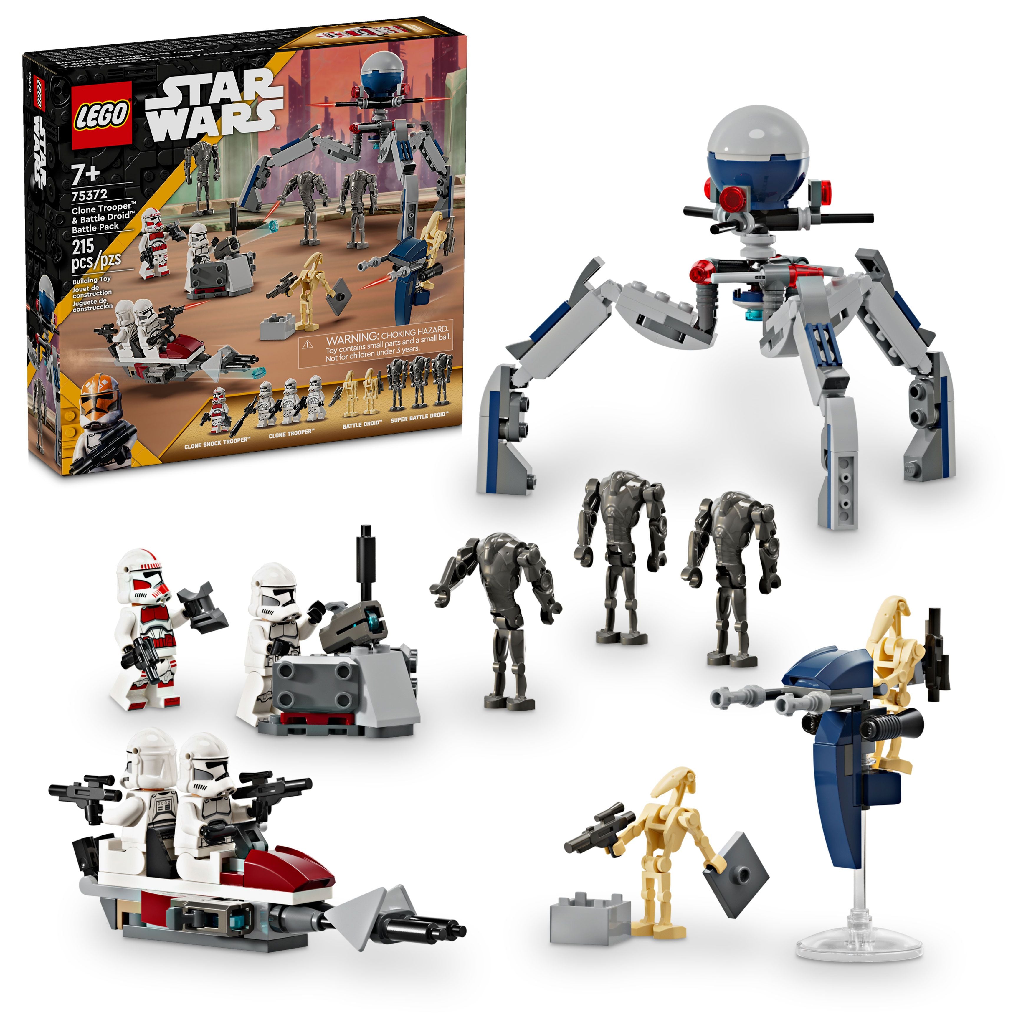 LEGO® Star WarsTM Clone TrooperTM & Battle DroidTM Battle Pack 75372 Bike - Image 17