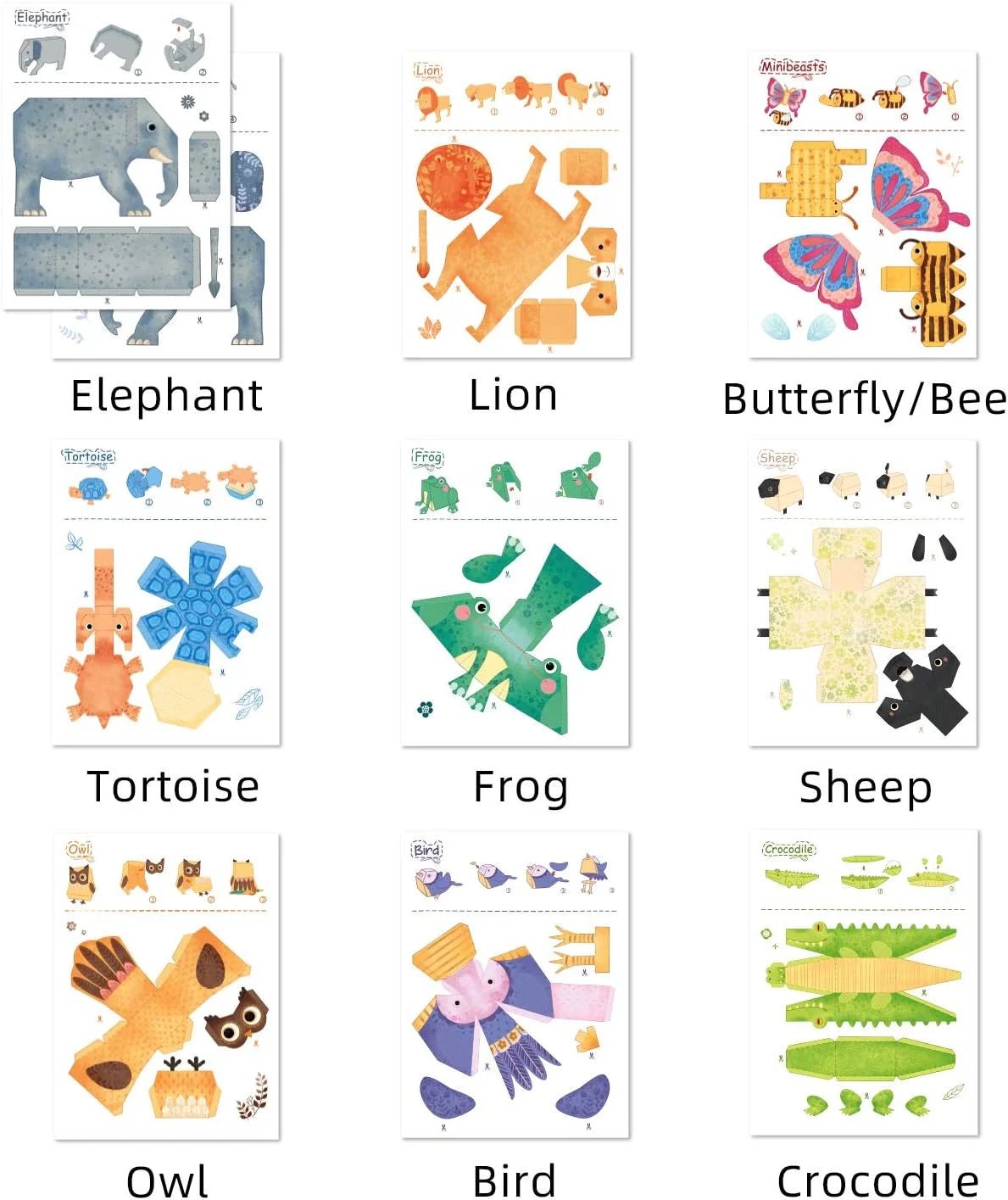 Mideer Origami Kit for Kids – 3D Animals Toy - Image 4