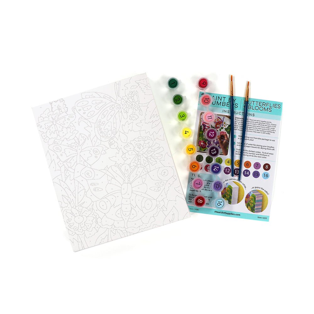Bright Stripes iHeartArt Paint By Numbers- Butterflies + Blooms Brush - Image 7