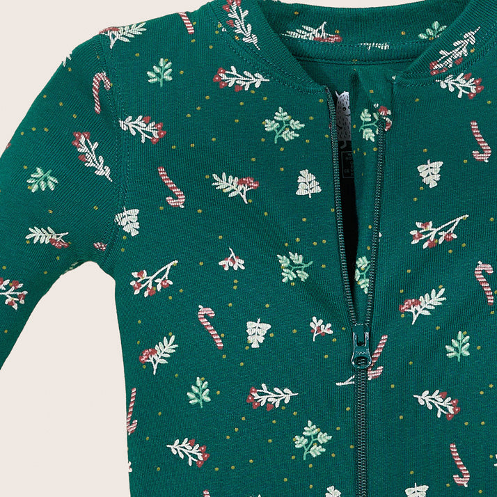rise little earthling Holiday Sleeper BUHSL00 - Dark Green / 3-6m - Image 2