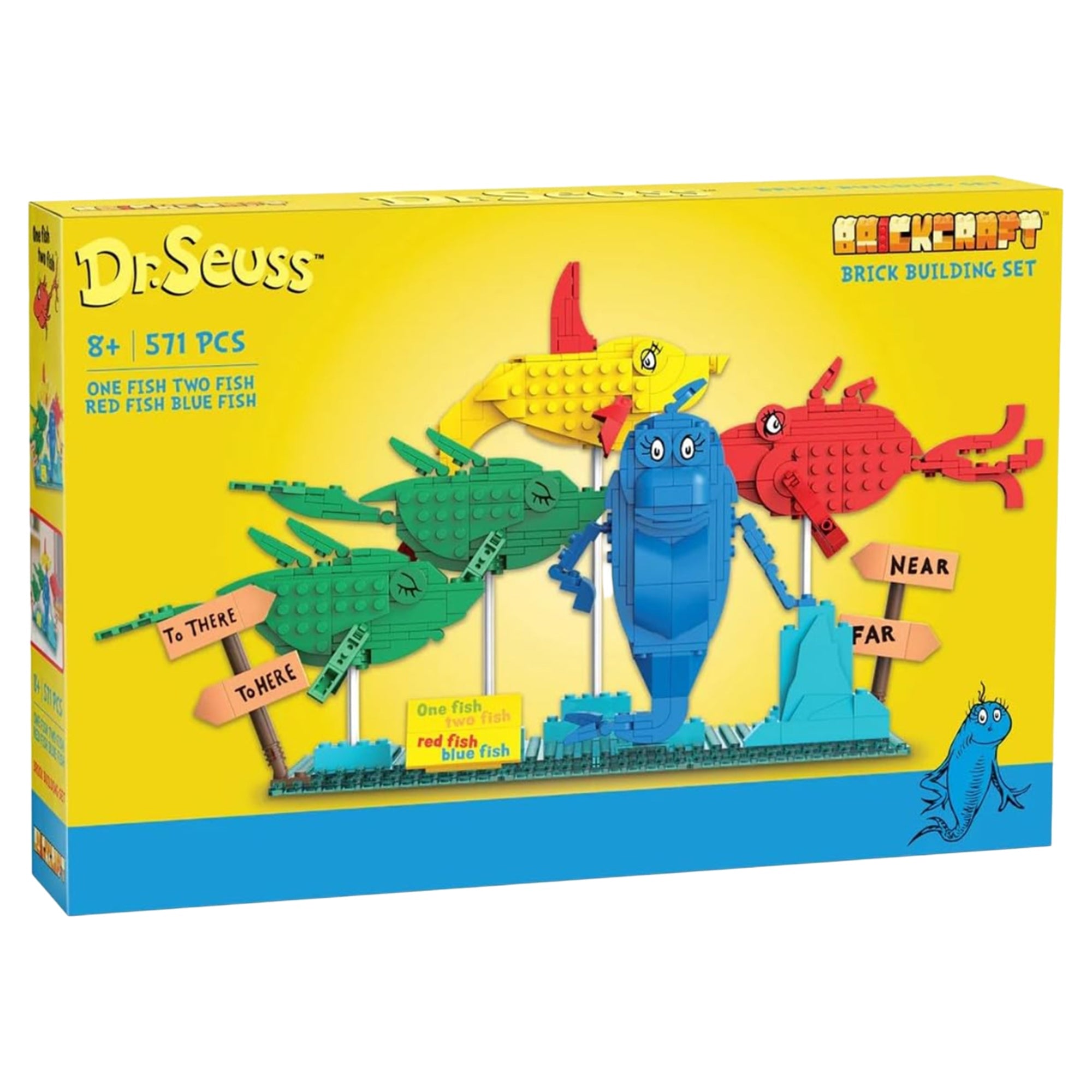 Brick Craft Dr. SuessOne Fish, Two Fish, Red Fish Blue Fish - 571 Pieces Toy