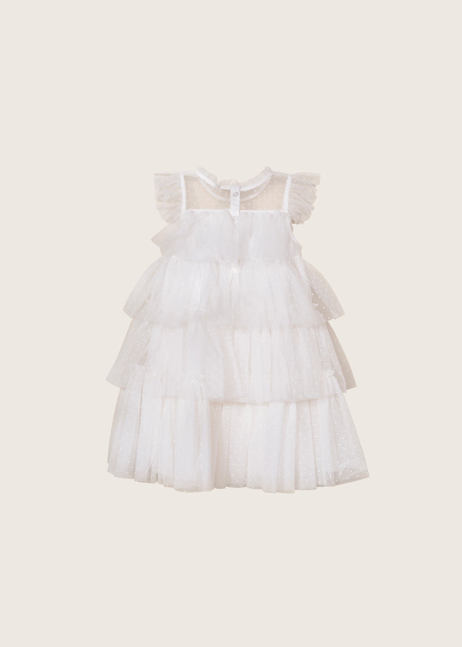 rise little earthling Tiered Dress TGHDR48 - White / 18-24m - Image 3