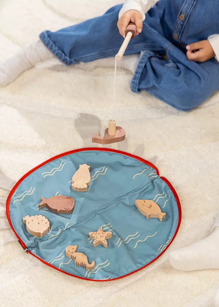 Coco Village Wooden Fishing Game with Bag Puzzle - Image 7
