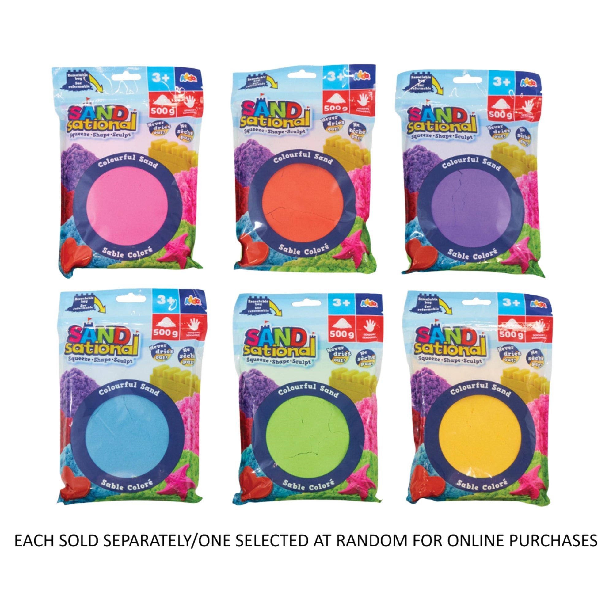 Sandsational 500G Colourful Sand Assorted Bag