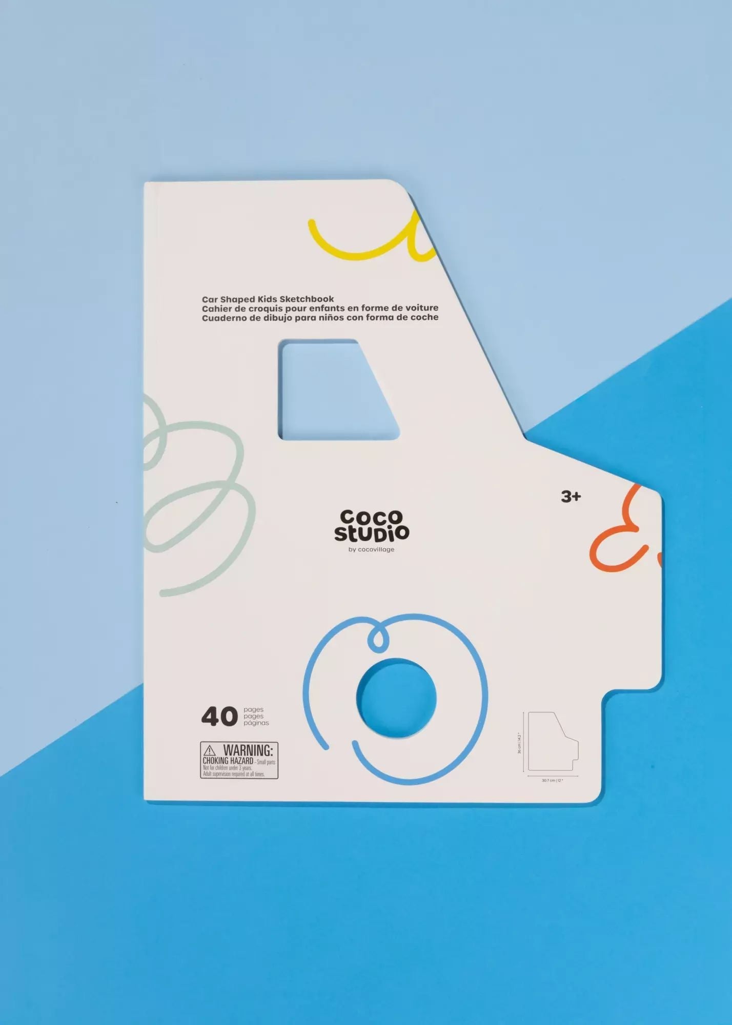 Coco Village Car Shaped Kids Sketchbook (40 pages)