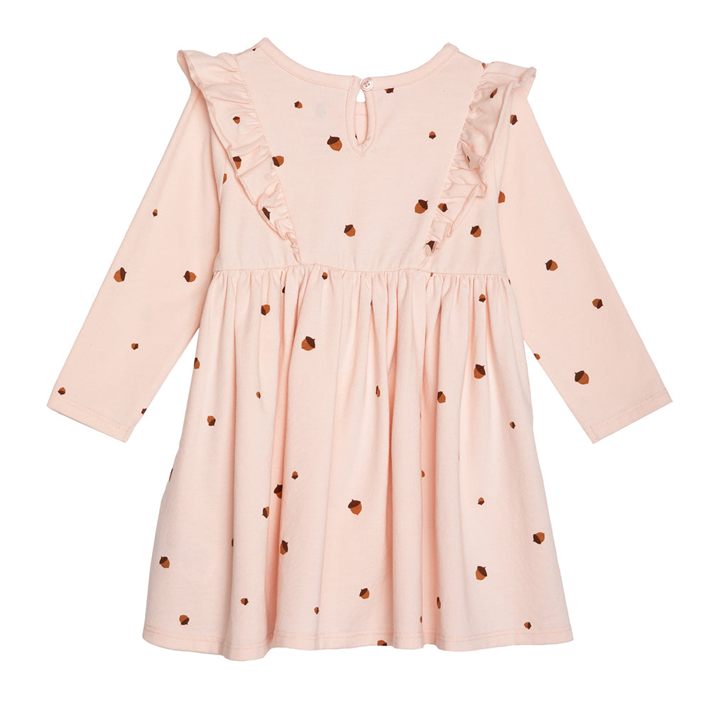rise little earthling Ruffle Knit Dress BGFDR12 - Rose Nutmeg / 6-9m - Image 5