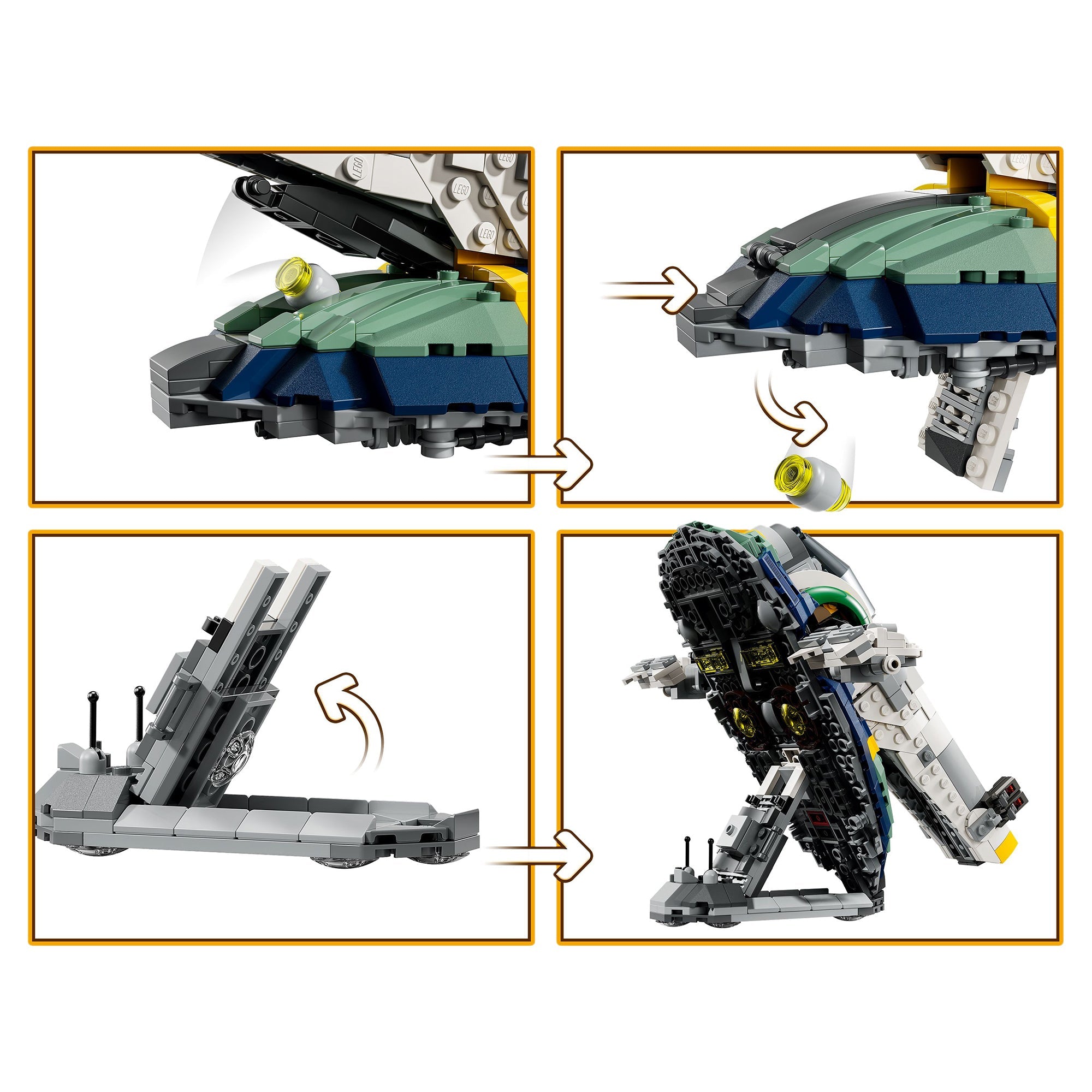 LEGO® Star Wars: Attack of the ClonesTM Jango Fett’s Starship Set 75433 Toy - Image 4