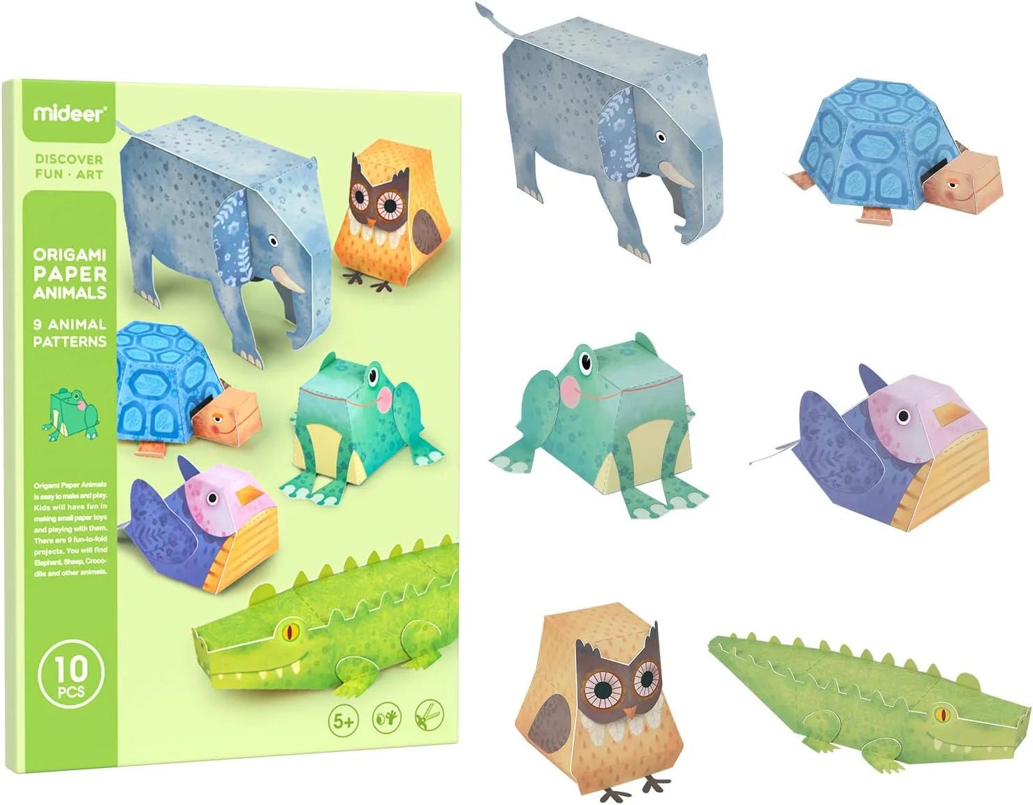 Mideer Origami Kit for Kids – 3D Animals Toy - Image 3