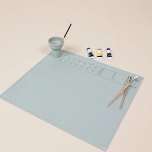 Coco Village Art Painting Silicone Placemat - Seafoam Cup