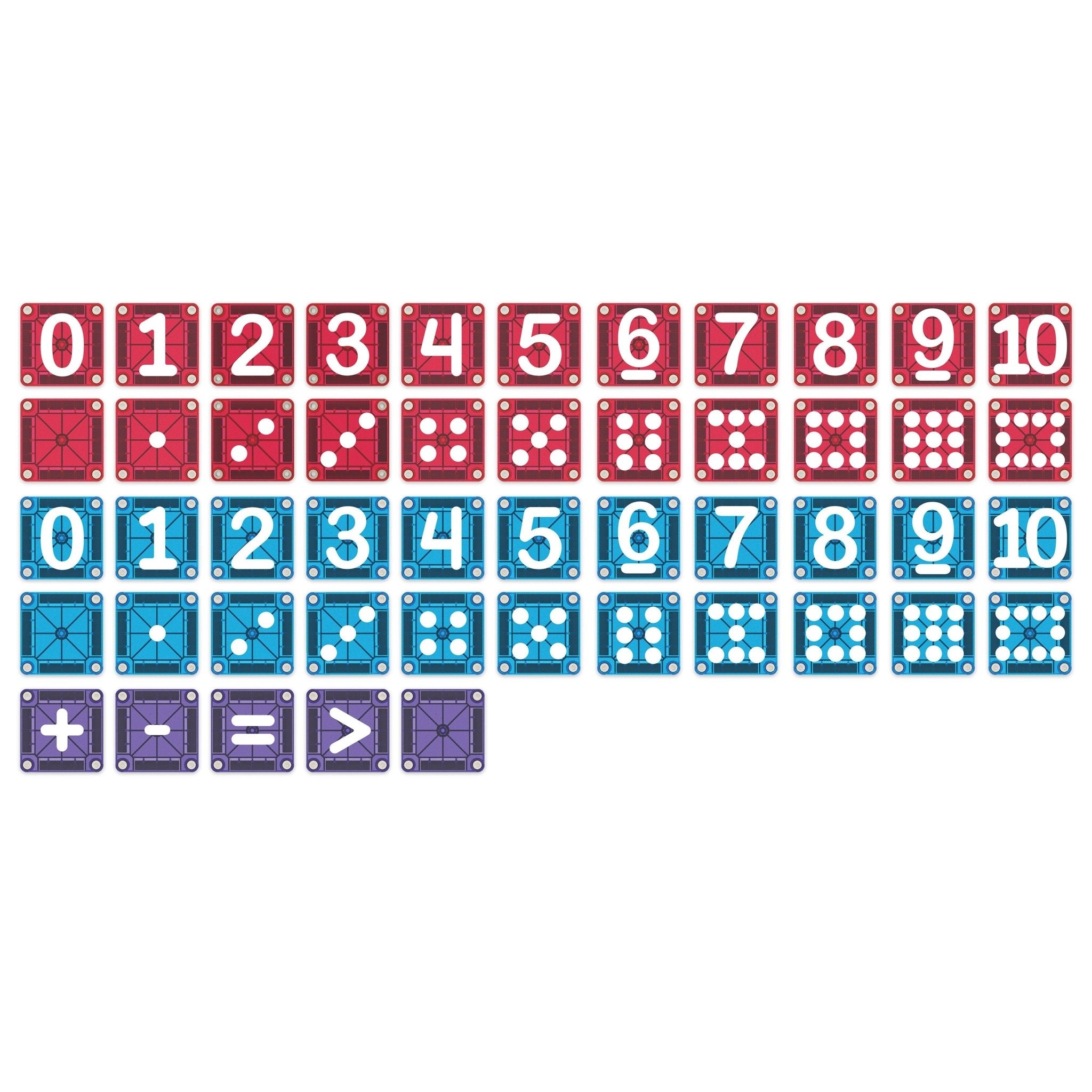 MAGNA-TILES® microMAGS LEARN Numbers 56-Piece Toy - Image 2
