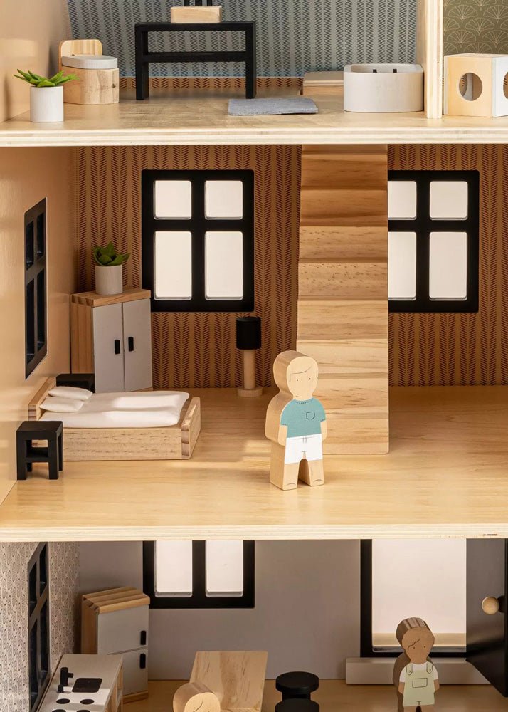 Coco Village Wooden Doll House Master Bedroom Furniture (9 pcs) Soap - Image 9
